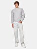 Straight Crew Neck Long Sleeve Regular Fit Grey Sweatshirt