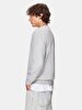 Straight Crew Neck Long Sleeve Regular Fit Grey Sweatshirt