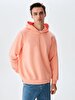 Si̇gned With Hood Without Zipper Regular Fit Orange Sweatshirt
