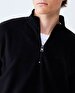 Straight Straight Collar Zipper Closing Regular Fit Black Sweatshirt