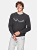 Crew Neck Long Sleeve Anthracite Sweatshirt