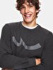 Crew Neck Long Sleeve Anthracite Sweatshirt
