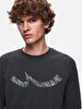Print Crew Neck Long Sleeve Regular Fit Anthracite Sweatshirt