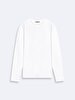Print Crew Neck Long Sleeve Regular Fit White T-shirt