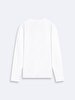 Print Crew Neck Long Sleeve Regular Fit White T-shirt