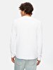 Print Crew Neck Long Sleeve Regular Fit White T-shirt
