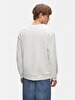 Print Crew Neck Long Sleeve Regular Fit Lilac Sweatshirt