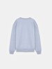 With Print Crew Neck Long Sleeve Relaxed Fi̇t Grey Sweatshirt