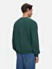 With Print Crew Neck Long Sleeve Relaxed Fit Green Sweatshirt