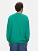 New York With Print Crew Neck Long Sleeve Green Sweatshirt