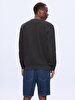 Straight Crew Neck Long Sleeve Anthracite Sweatshirt