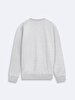 Sign With Print Crew Neck Long Sleeve Grey Sweatshirt