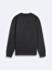 Sign With Print Crew Neck Long Sleeve Anthracite Sweatshirt