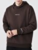 Print With Hood Brown Sweatshirt