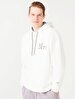 Surface With Print With Hood White Sweatshirt