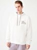 Surface With Print With Hood White Sweatshirt