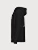 Surface With Print With Hood Black Sweatshirt