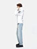 Print With Hood White Sweatshirt