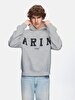 Print With Hood Grey Sweatshirt