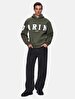 Print With Hood Green Sweatshirt