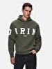 Print With Hood Green Sweatshirt