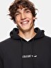 With Print With Hood Black Sweatshirt