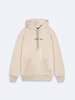 With Print With Hood Beige Sweatshirt