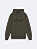 Sign With Print With Hood Green Sweatshirt