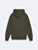 Sign With Print With Hood Green Sweatshirt