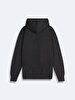 Sign With Print With Hood Anthracite Sweatshirt