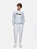 Si̇gned Crew Neck Long Sleeve Grey Sweatshirt