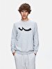 Si̇gned Crew Neck Long Sleeve Grey Sweatshirt
