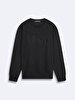 Si̇gned Crew Neck Long Sleeve Anthracite Sweatshirt