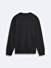 Si̇gned Crew Neck Long Sleeve Anthracite Sweatshirt