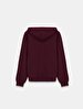 With Print With Hood Red Sweatshirt