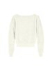 Long Sleeve V-neck Basic White Pullover