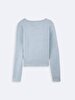 Long Sleeve V-neck Basic Blue Pullover