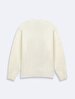 Long Sleeve Crew Neck Basic Knitwear White Pullover