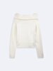 Off-shoulder Off-shoulder Knitwear White Pullover