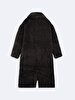 Oversized Front Buttoned Plush Antracite Coat