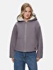 Long Sleeve With Hood Plush Purple Jacket