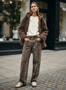 Long Sleeve Polar Zipper Closing With Hood Brown Coat