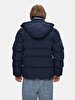 Long Sleeve With Hood Puffer Navy Coat