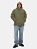 With Hood Basic Apron Green Coat