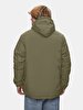 With Hood Basic Apron Green Coat