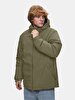 With Hood Basic Apron Green Coat