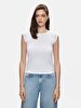 Short Sleeve Crew Neck Basic White T-shirt