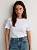 Short Sleeve Crew Neck Basic White T-shirt