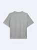 Short Sleeve Crew Neck Print With Print Grey T-shirt