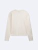 Long Sleeve Crew Neck Basic White Sweatshirt